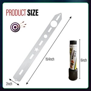 Throwing Axe Target Template Stencil, Axe Throwing Target Template, Durable Stainless Bullseye Drawing Template for DIY Target Pattern Set with 3 Standard Marker Pens and Fixing Screws (Model 1)