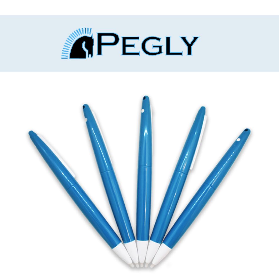 PEGLY Universal Touch Stylus Big Pen for Nintendo DSi XL LL Blue and White Color Package 5 Pieces