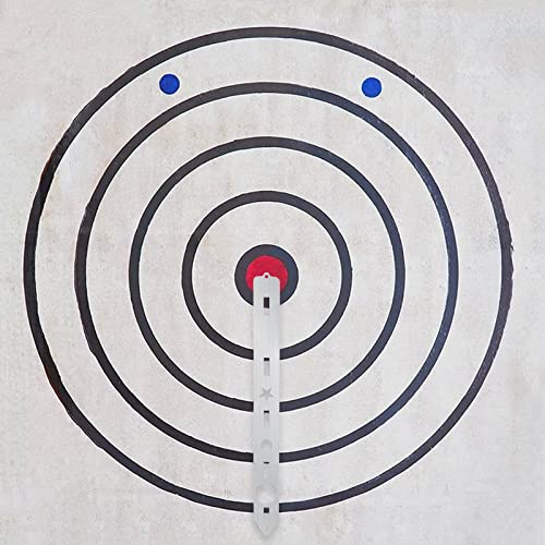 Throwing Axe Target Template Stencil, Axe Throwing Target Template, Durable Stainless Bullseye Drawing Template for DIY Target Pattern Set with 3 Standard Marker Pens and Fixing Screws (Model 1)