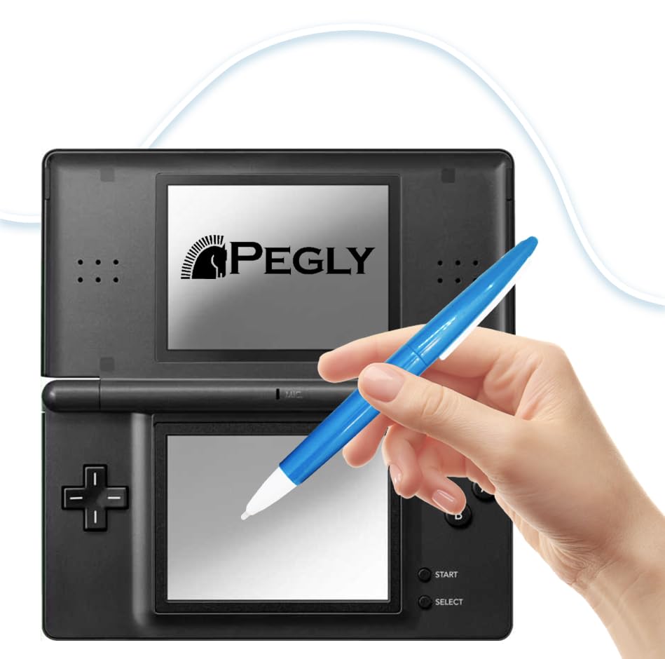 PEGLY Universal Touch Stylus Big Pen for Nintendo DSi XL LL Blue and White Color Package 5 Pieces