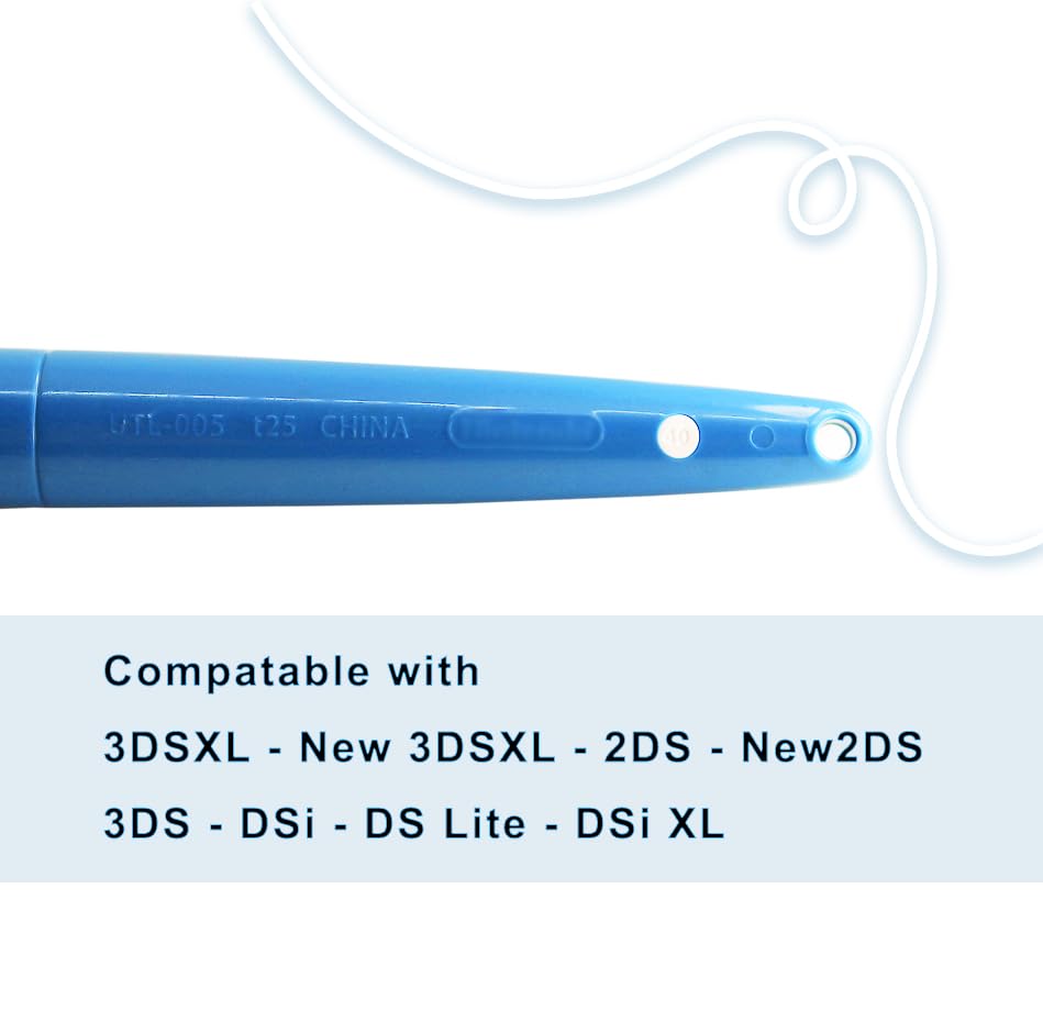 PEGLY Universal Touch Stylus Big Pen for Nintendo DSi XL LL Blue and White Color Package 5 Pieces