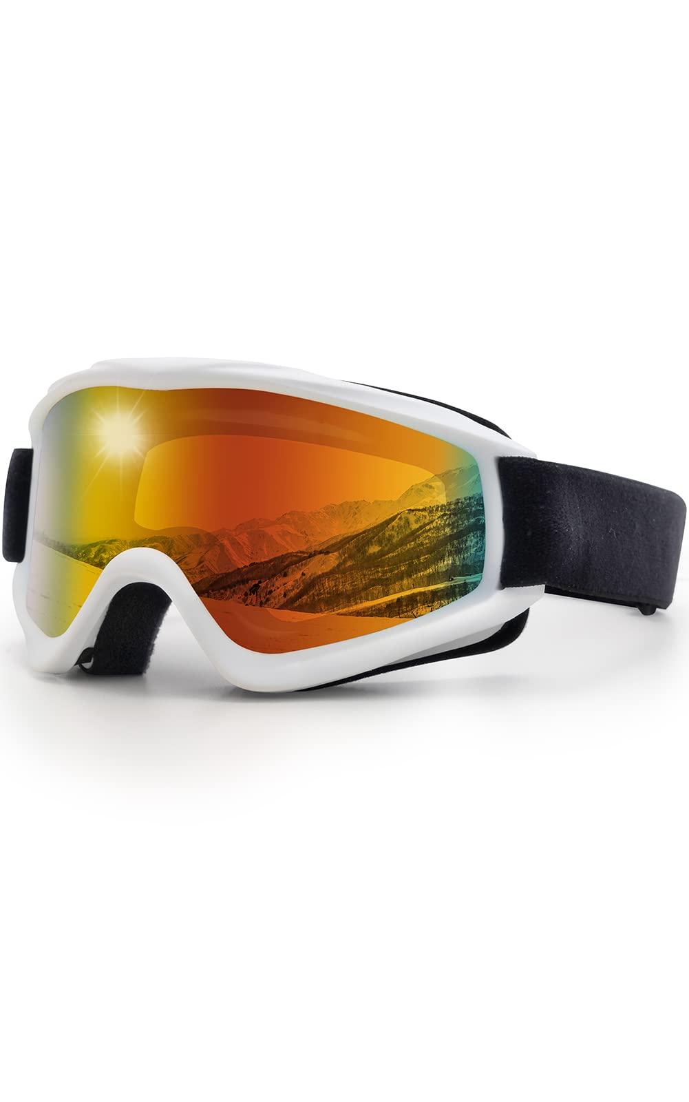 RABIGALA Kids Ski Goggles Bundle with Adult Ski Goggles (revo&silver)