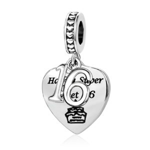 Chili Jewelry Happy Super Sweet 16 Birthday Charm Compatible With Pandora Charms Bracelets