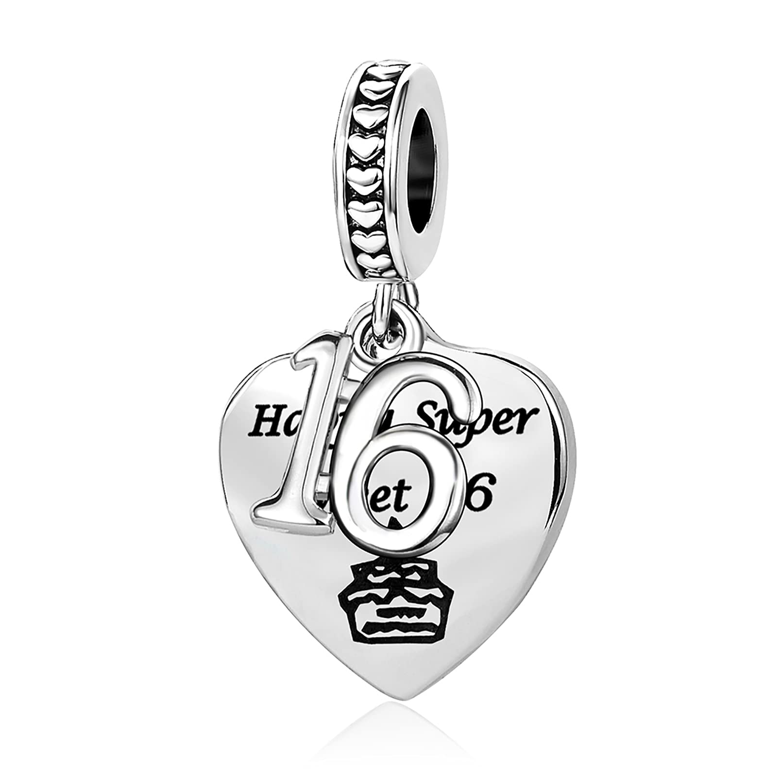 Chili Jewelry Happy Super Sweet 16 Birthday Charm Compatible With Pandora Charms Bracelets