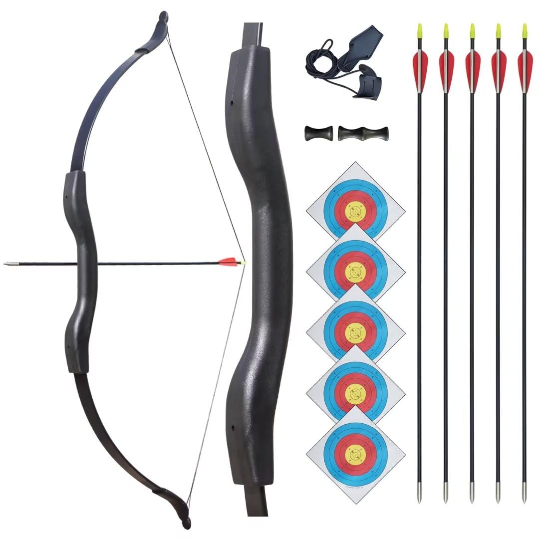 IS-TONGTU ［Right and Left Handed］Takedown Recurve Bow, Bow and Arrows Set for Adult Beginner & Youth, 20-50lbs Traditional Archery Kit for Shooting Practice