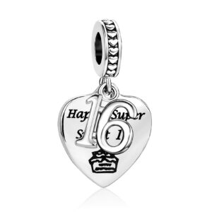 chili jewelry happy super sweet 16 birthday charm compatible with pandora charms bracelets