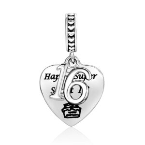 Chili Jewelry Happy Super Sweet 16 Birthday Charm Compatible With Pandora Charms Bracelets