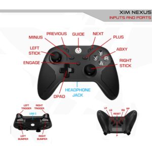 XIM NEXUS Motion Aim Controller Wireless Gaming Controller Gamepad with Adapter for PC/ Xbox Series X/ Xbox Series S/ Xbox One/ PlayStation 4