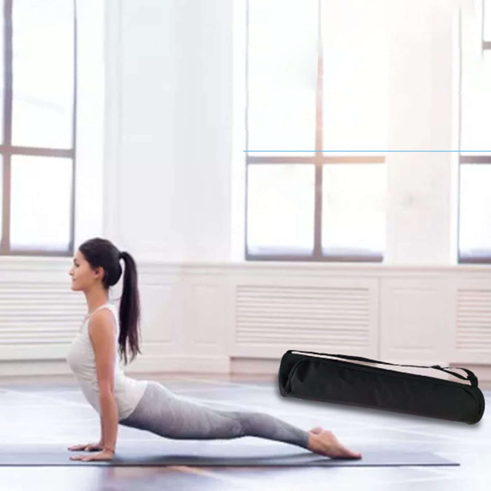 MioCloth Yoga Mat Bag with Shoulder Strap Waterproof Oxford Mat Bag for Carrying Your Workout Gear, Exercise Yoga Mat Carrier Full-Zip Yoga Carry Bag