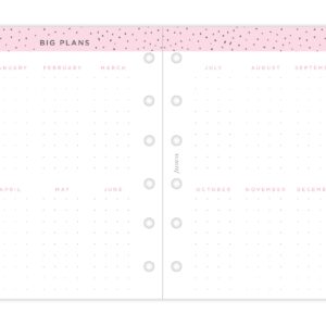 Filofax Pocket Confetti Week to View Diary, organizer diary, 2023, diary refill, calendar, White