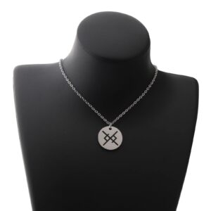 bobauna Eternal Love Bind Rune Pendant Necklace Nordic Viking Jewelry Gift (Eternal Love necklace)