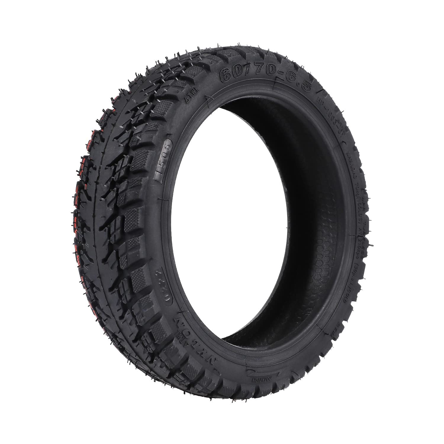 RidTianTek 60/70-6.5 All Terrain Tubeless Tire for Segway Ninebot Max G30 Series Electric Scooter Rear Front Tire Non-Slip Off Road Vacuum Tire (2 PCs)