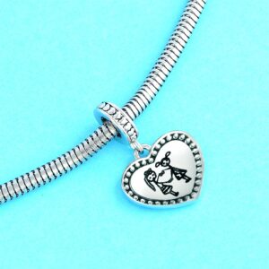 Chili Jewelry Heart Big Sister little Sister Charm Compatible With Pandora Charms Bracelets