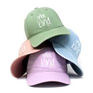 Be Kind Trendy Womens Baseball Cap Unisex Fashion Cotton Polo Style Fun Inspirational Saying Seasonal Headwear (Green Tea)