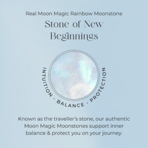 Moon Magic - Authentic Moonstone Earrings - Raw Crystal/Real 925 Sterling Silver Rainbow Moonstone Earrings for Women/Genuine Moonstone Jewelry by Moon Magic