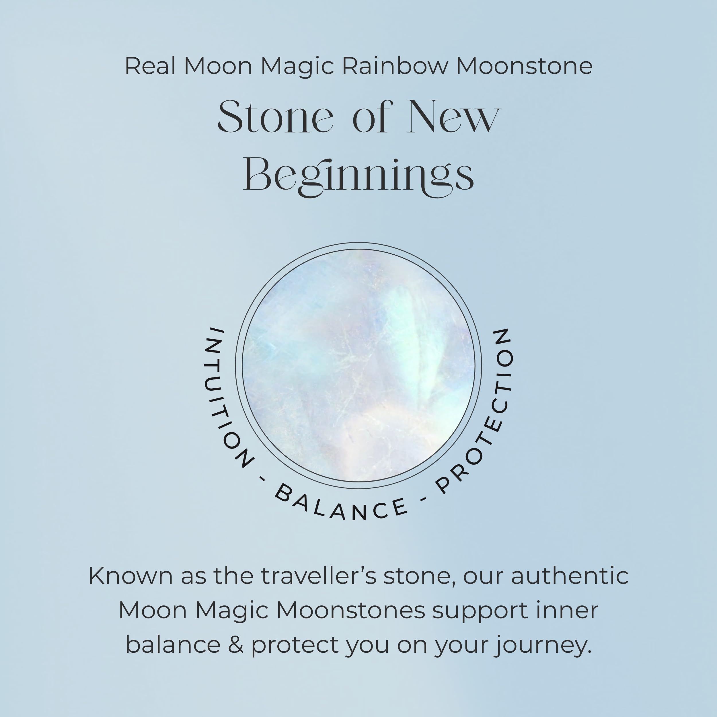 Moon Magic - Authentic Moonstone Necklace - Crescent Moon/Real 925 Sterling Silver Rainbow Moonstone Necklaces for Women/Genuine Moonstone Jewelry