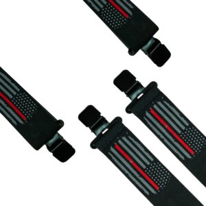 KUNN Suspenders for Men American Flag - 2 Inch Wide Heavy Duty Clips Adjustable Suspender