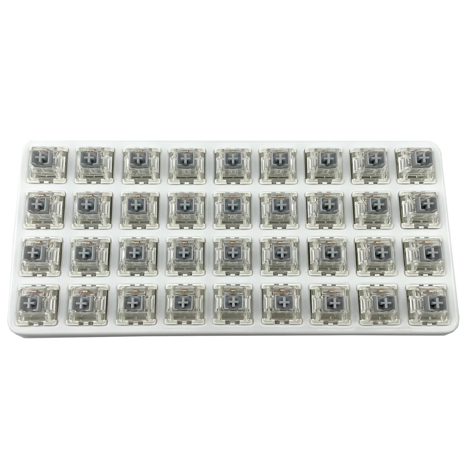 Gateron G Silver Pro Switches pre-lubed 3pin RGB SMD Linear Dust-Proof Single Spring Switch for Gaming Mechanical Keyboard (72 Pcs, Silver)