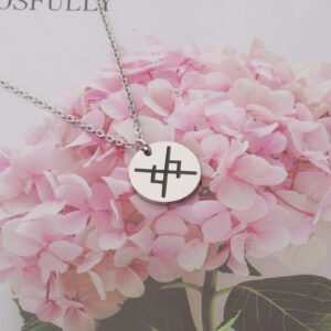 bobauna Eternal Love Bind Rune Pendant Necklace Nordic Viking Jewelry Gift (Eternal Love necklace)