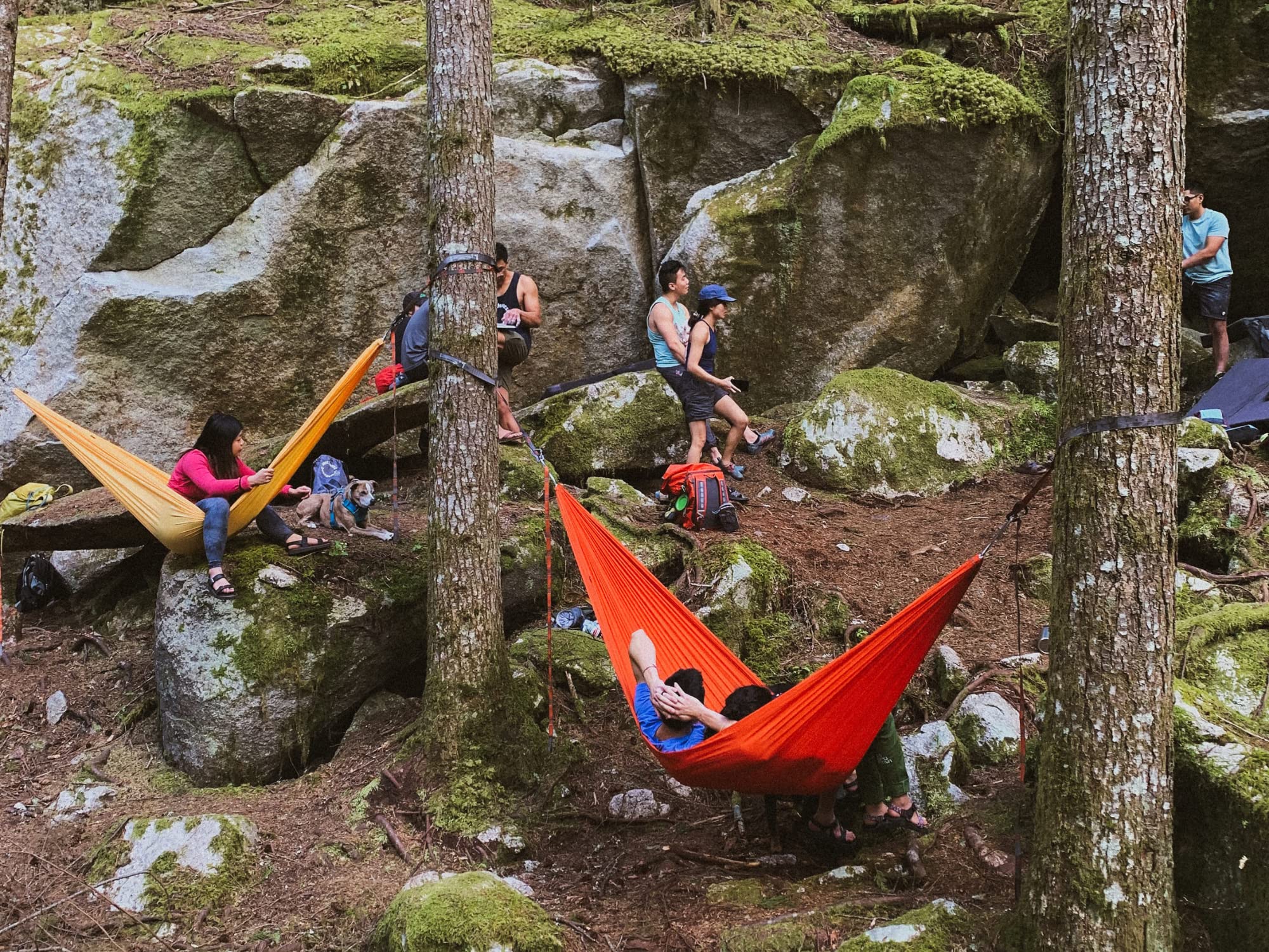 KAMMOK: Roo Double Hammock | Made from Strong & 100% Recycled Water Resistant Ripstop Fabric | Comfortable, Packable, Lightweight (Lifetime Adventure Grade Warranty), Midnight Blue