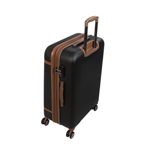 it luggage Quaint 27" Hardside Checked 8 Wheel Expandable Spinner, Black with Almond Trim