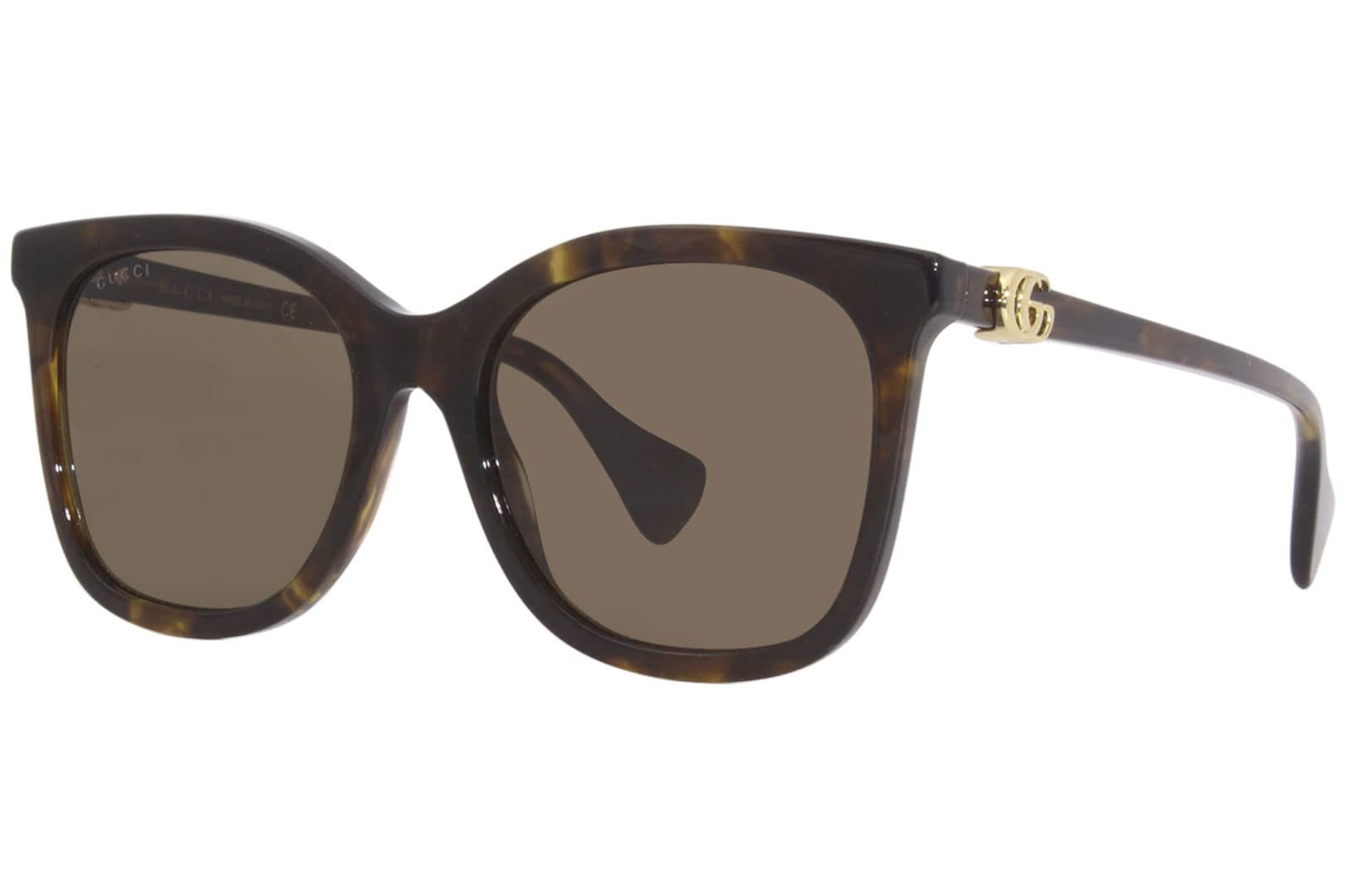 Gucci GG1071S Shiny Dark Brown Havana/Brown One Size