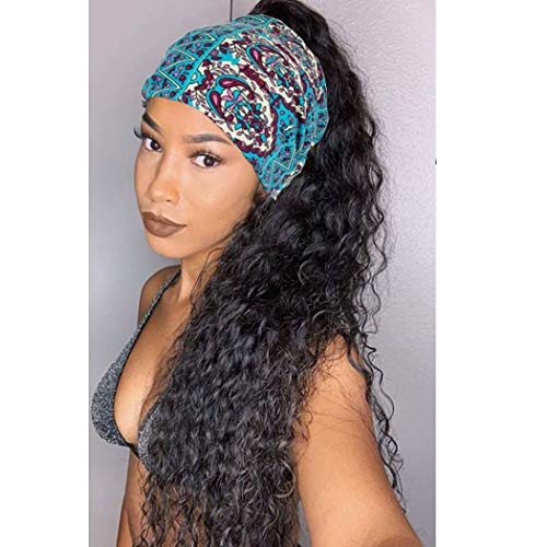 Efdagsad Boho Knotted Wide Headbands and Head Wraps for Women - African Style Elastic Yoga Hair Accessories