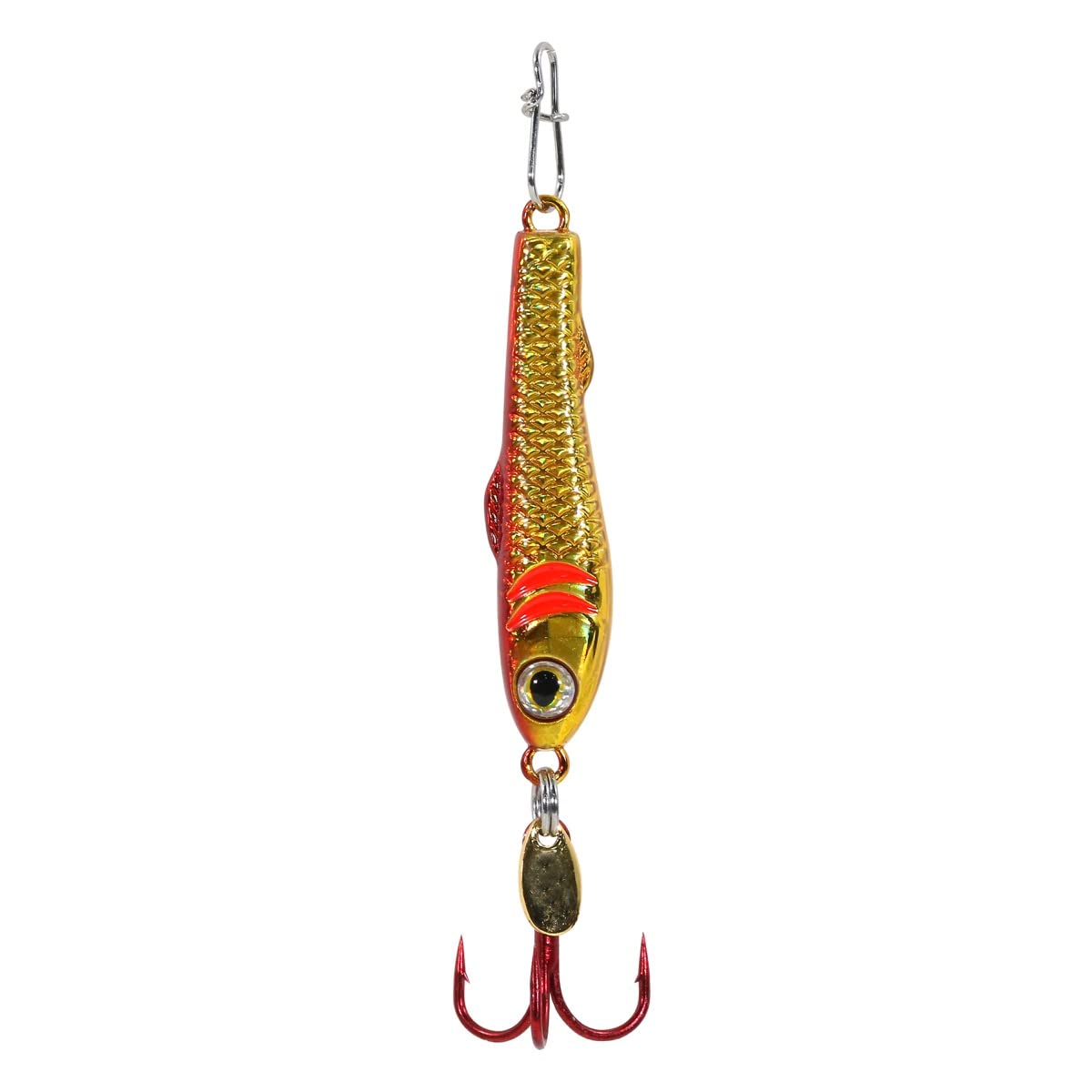 Clam 16750 Pinhead Pro, 1/4oz, Size 8, Gold/Red Glow