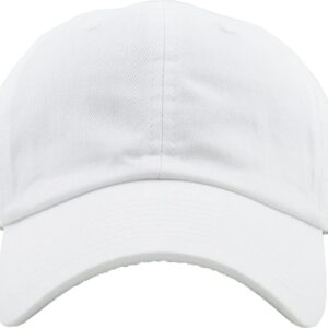 Premium Baseball Cap KB4006 / Custom Hats/Embroidery Hats/Monogram Hats (White), One Size-Large