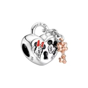 Meteor Crush Mouse Love Dangle Charm 925 Sterling Silver Bead for Pandora Bracelets