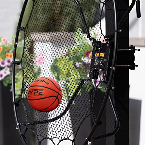 Silverback Multi-Sport Training Rebound Passback Net - Basketball Rebounder - Multisport Rebounder,Black