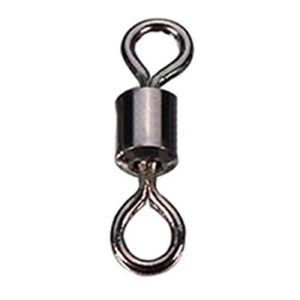 100pcs fishing barrel swivels, rolling swivels stainless steel swivels fishing tackles black nickel ball bearing swivels for freshwater saltwater fishing 12#