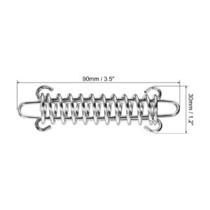 MECCANIXITY Tent Spring Buckle, 90x30mm Heavy Type Stainless Steel Rope Tensioner Accessories for Awning Tarps Wire Racks, Pack of 10