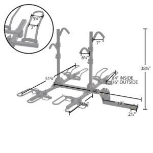 ELEVATE OUTDOOR Hitch Platform Bike Rack for RVs - 4 Bike