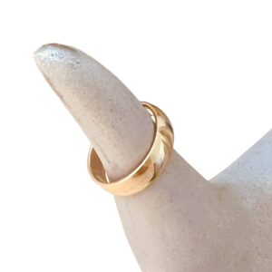 TOE RINGS & THINGS | Bold Gold Adjustable Comfort Fit Toe Ring | Smooth Wide Band 14k Gold Filled Toe Rings for Women or Men