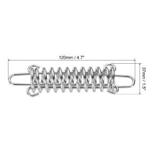 MECCANIXITY Tent Spring Buckle, 120x37mm Heavy Type Stainless Steel Rope Tensioner Accessories for Awning Tarps Wire Racks, Pack of 5