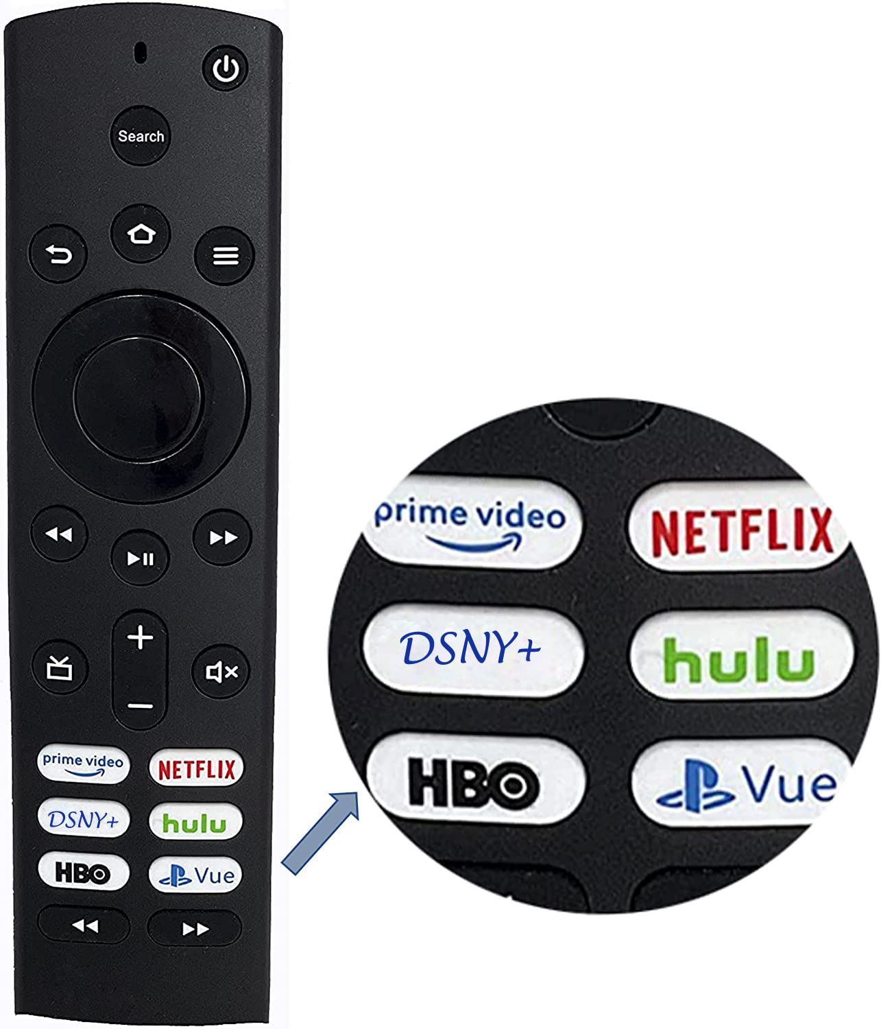 Universal Remote Control for All Toshiba Smart TV and Insignia Smart TVs with 6 Shortcut Buttons