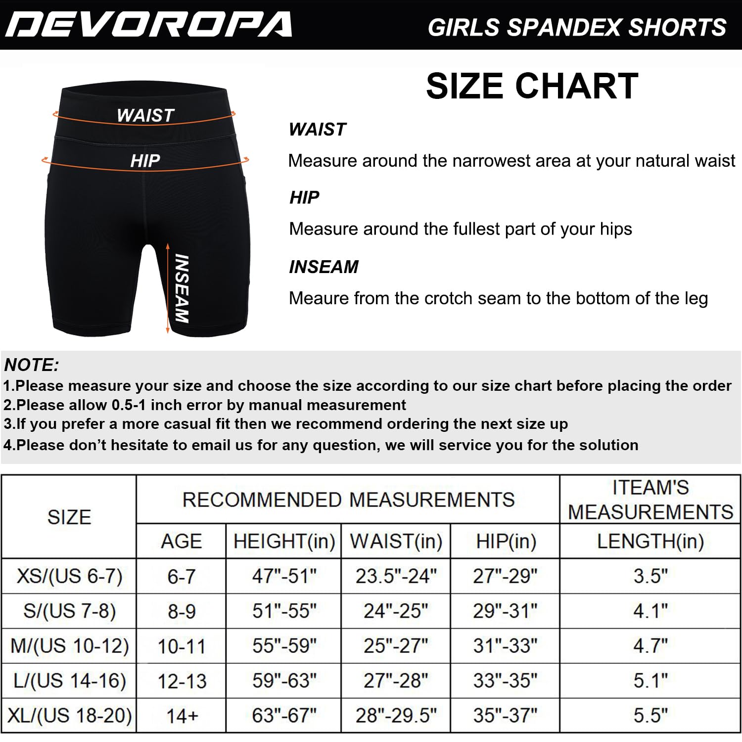 DEVOROPA Girls 5" Spandex Volleyball Shorts Stretch Youth Athletic Gymnastics Shorts Kid Yoga Dance Compression Shorts Pocket Gray Large