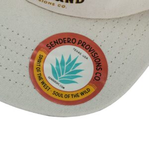 Sendero Provisions Co. Shootin Hand Hat Screen Printed Strapback Cap Off-White, One Size