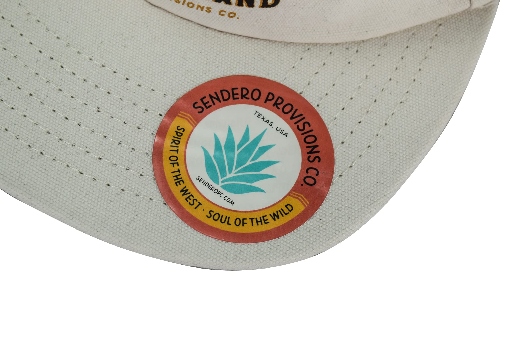 Sendero Provisions Co. Shootin Hand Hat Screen Printed Strapback Cap Off-White, One Size