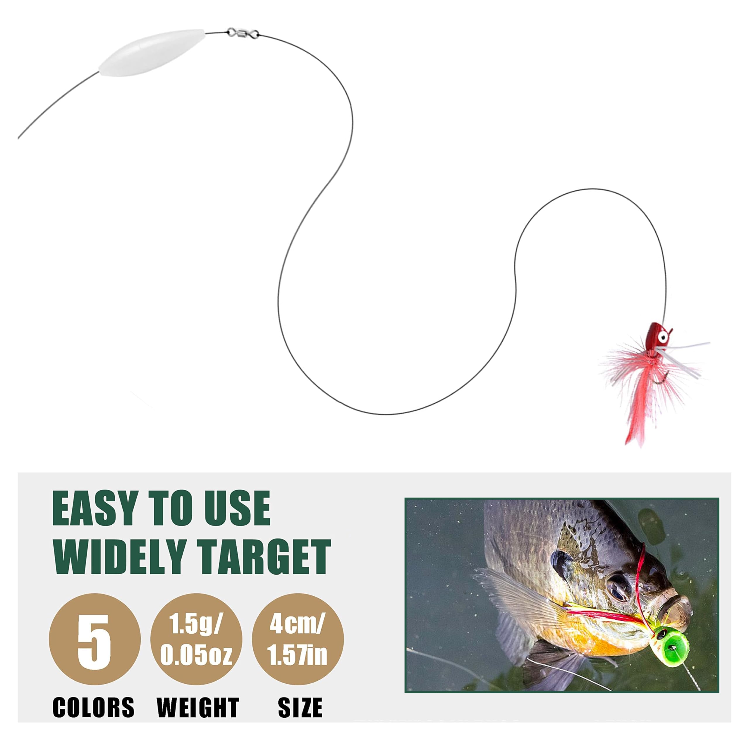 OROOTL Fly Fishing Dry Flies Kit, Fly Popper Lures Foam Float Popper Fly Fishig Lure Colorful Topwater Popping Bug Flies for Panfish Bluegill Bass Sunfish Trout Salmon