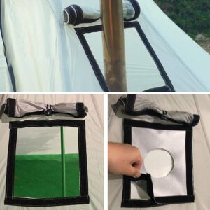 Tent Stove Jack, Glass Fiber Anti?Scald Ring Fire?Resistant Stove Jack Tent Accessory