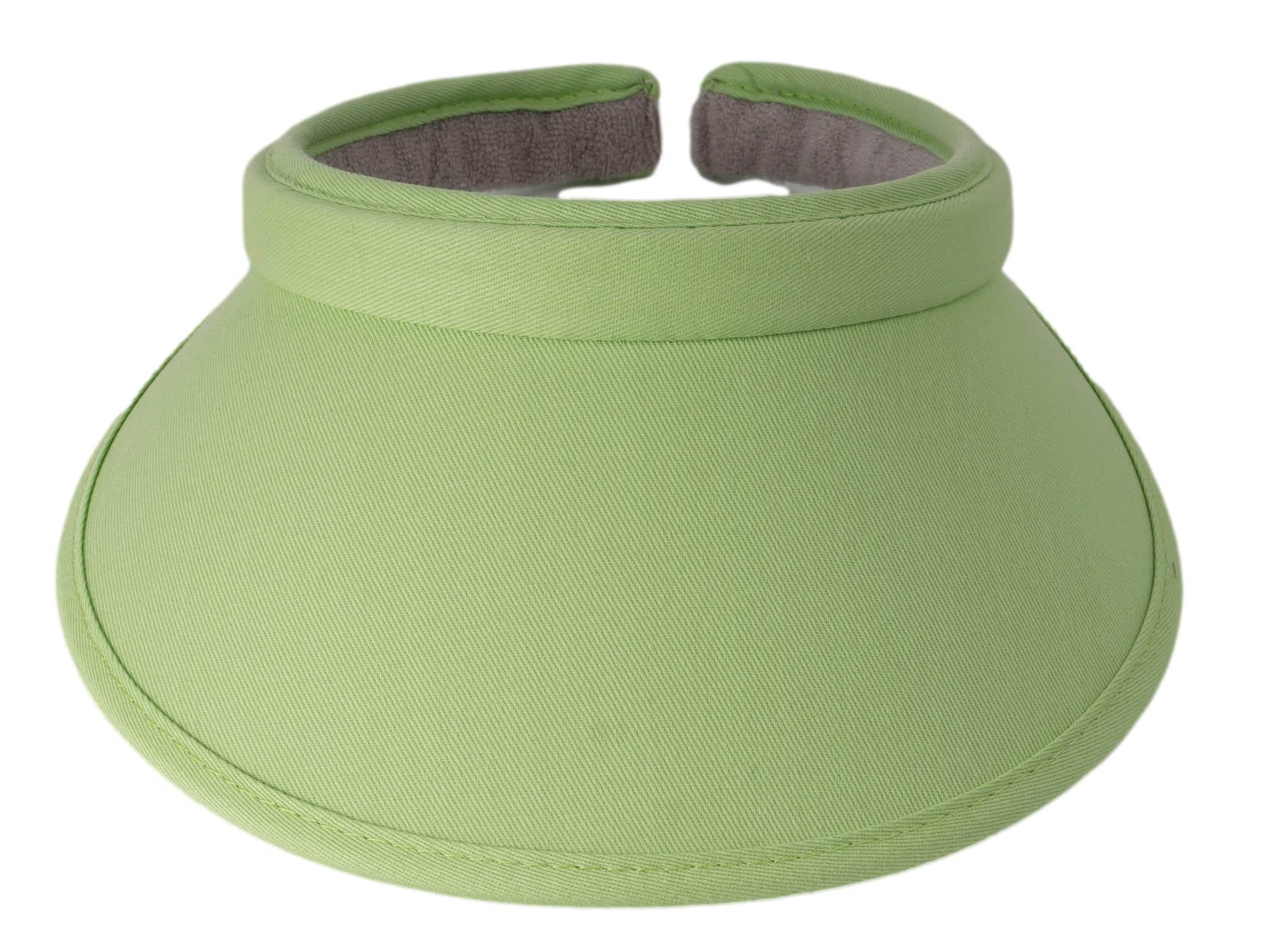 TopHeadwear Sports Cotton Twill Clip-On Visor 3.5 Inch Wide Brim, Jade Lime