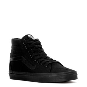 vans sk8 hi black/black canvas mens us 6