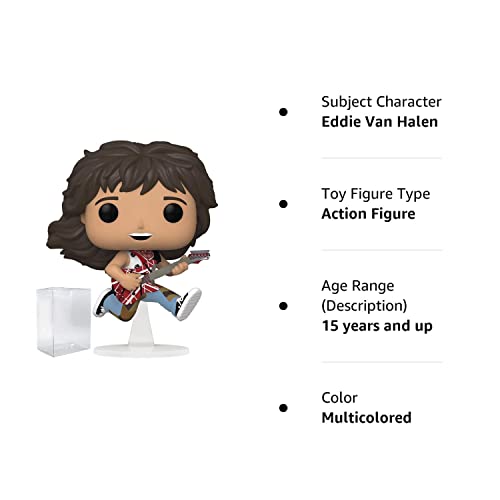 POP Rocks: Eddie [Van] Halen with Guitar Funko Vinyl Figure (Bundled with Compatible Box Protector Case)