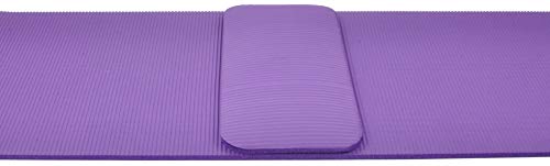 Signature Fitness All Purpose 1/2-Inch Extra Thick High Density Anti-Tear Exercise Yoga Mat and Knee Pad with Carrying Strap and Yoga Blocks, Purple