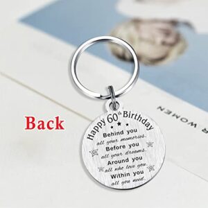 ABNTY 60th Birthday Gifts for Women Men, 60 Year Old Birthday Keychain, Born in 1964 Gifts, 1964 Birthday Decorations