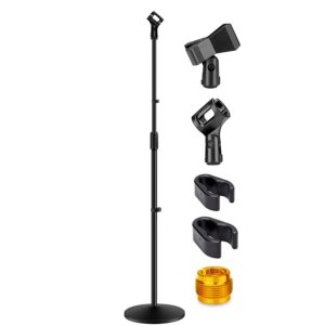 gleam microphone stand - universal mic mount with heavy compact base