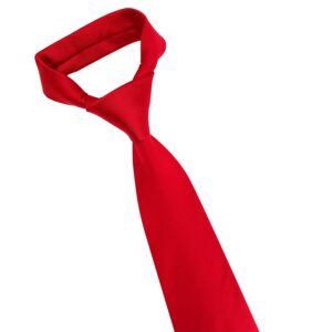 KOOELLE Men's Skinny Ties Solid Pure Color 2.35" (6CM) Plain Formal Slim Thin Red Ties For Men