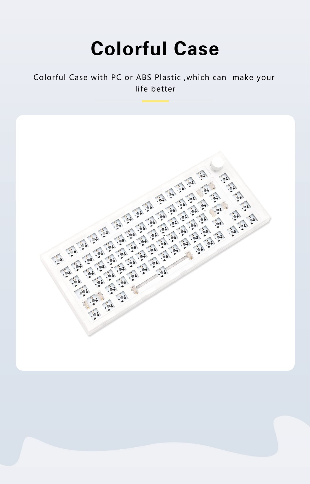 KPREPUBLIC NextTime X75 75% Gasket Mechanical Keyboard kit PCB Hot Swappable Switch Lighting effects RGB switch led type c Next Time 75 (X75 White Barebone Kit x1)